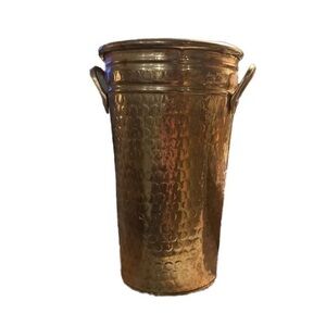 Hammered Brass Hosley French Bucket Vase